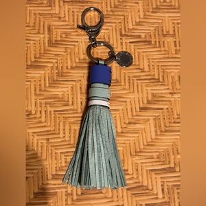 Rebecca Minkoff Leather Tassel Bag Charm Keychain